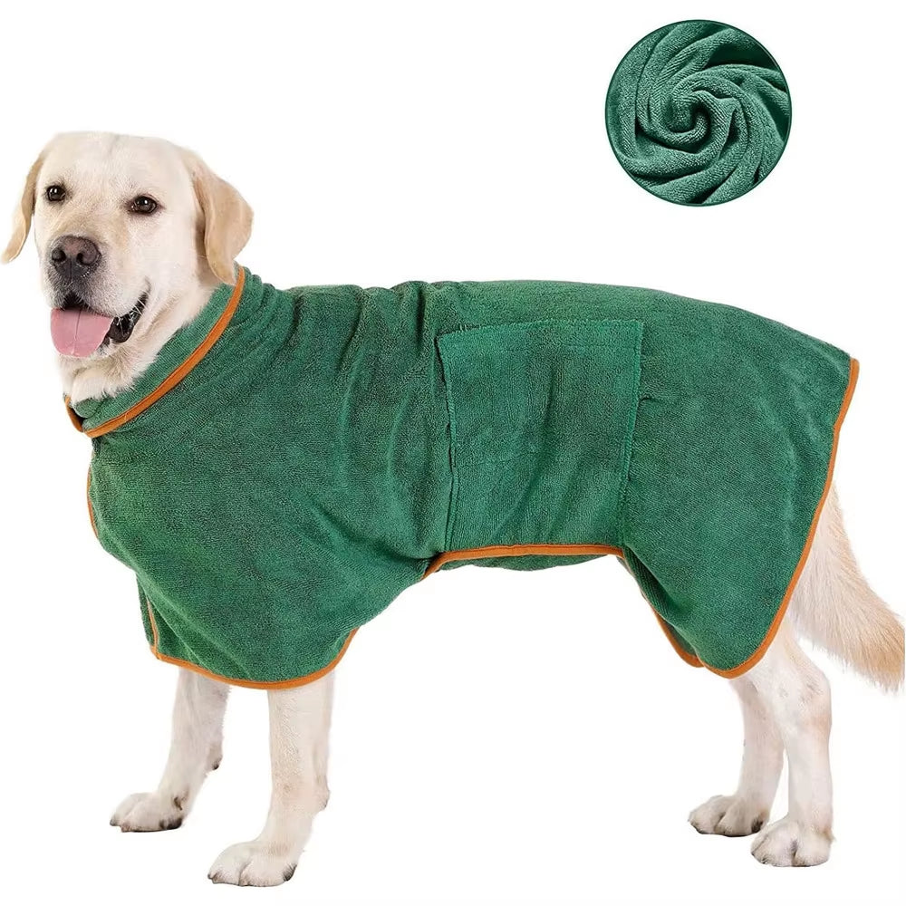 Absorbent Quick-Drying Dog Bathrobe Towel 