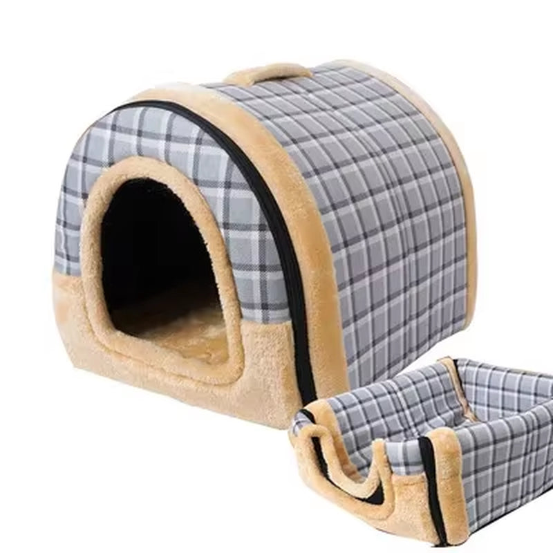 Warm Dog House Cat'S House Lounge for Cats Medium Small Dog Indoor Warm Foldable Washable Puppy Booths Travelling Pet Supplies