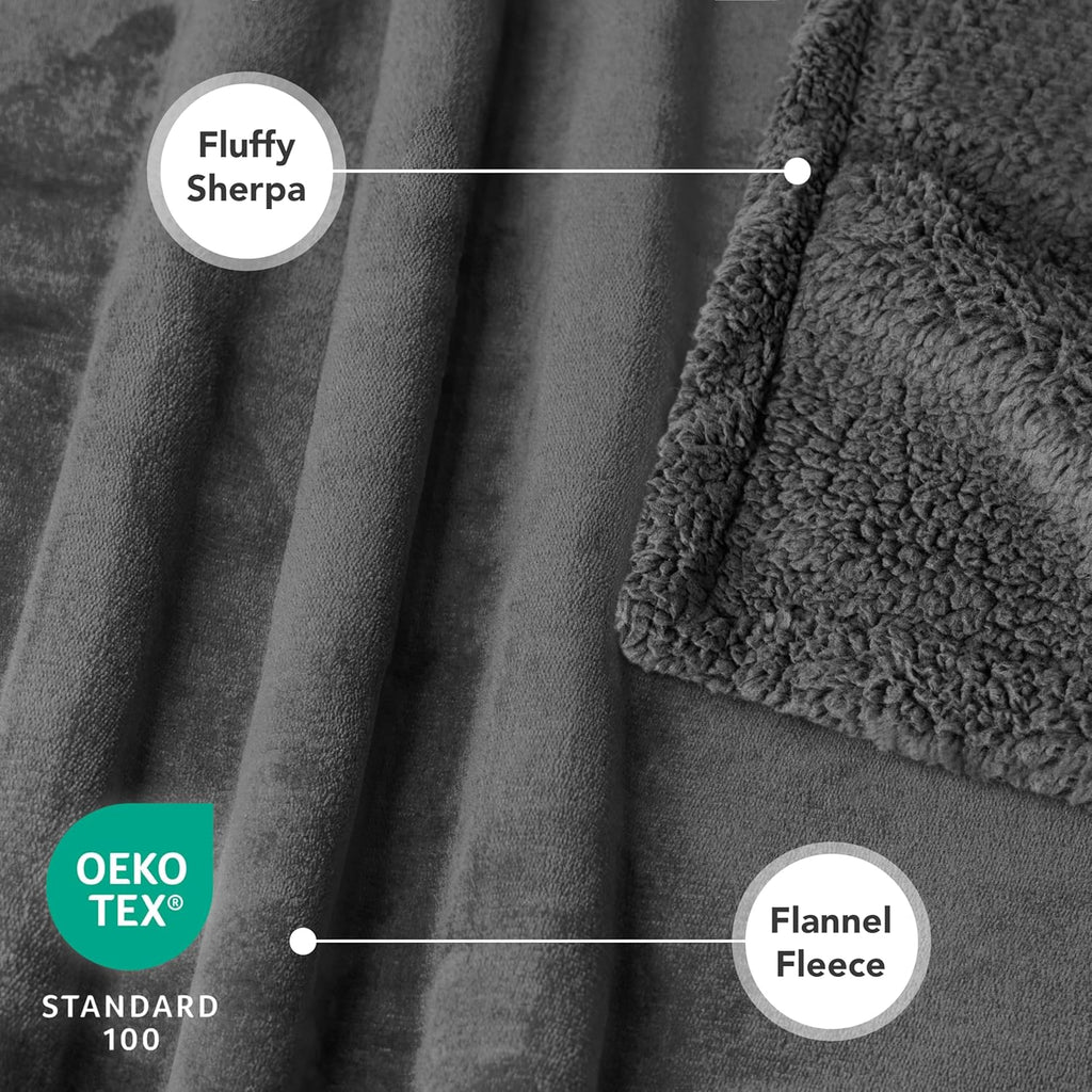 Luxurious Sherpa Dog Blanket - XL Reversible Soft Fleece for Ultimate Comfort & Couch Protection