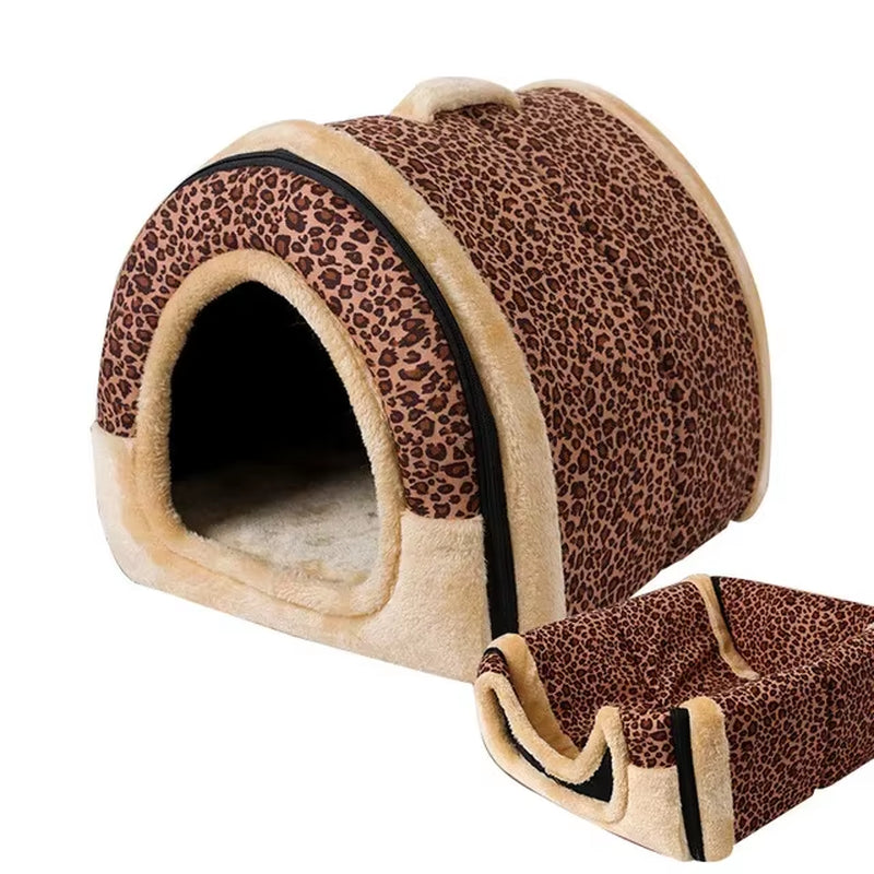 Warm Dog House Cat'S House Lounge for Cats Medium Small Dog Indoor Warm Foldable Washable Puppy Booths Travelling Pet Supplies