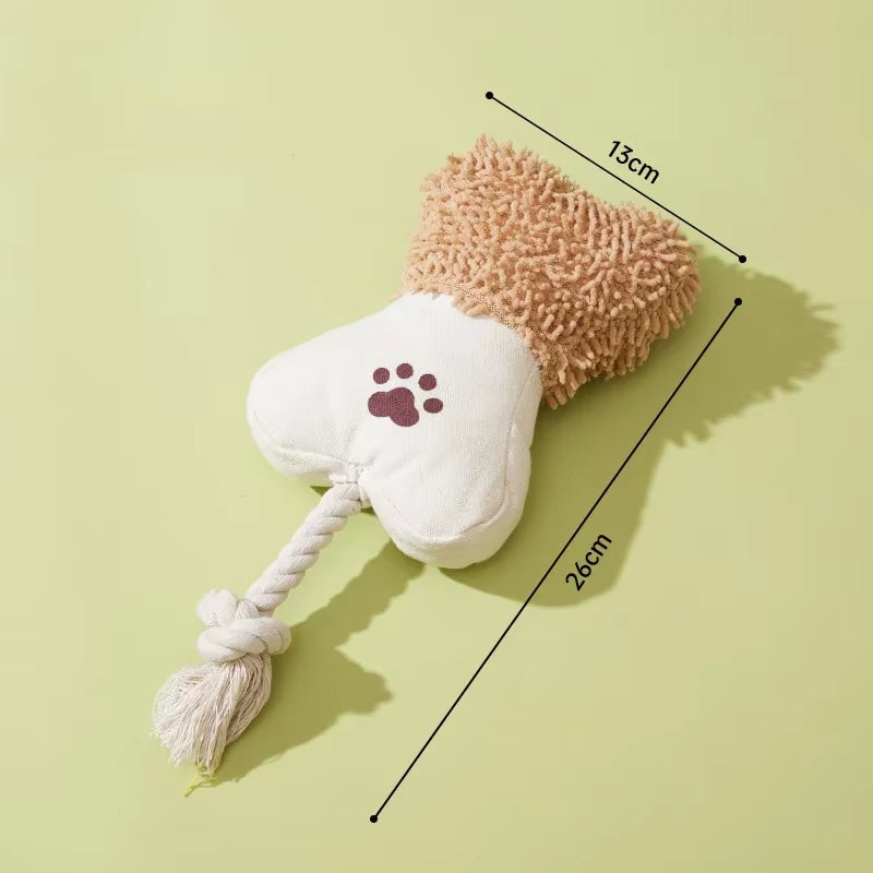 Pet Bite Toy Wear Resistant and Tear Resistant Cotton Rope Peanut Pig Toy Dog Teeth Grinding Cleaning Cartoon Pet Toy
