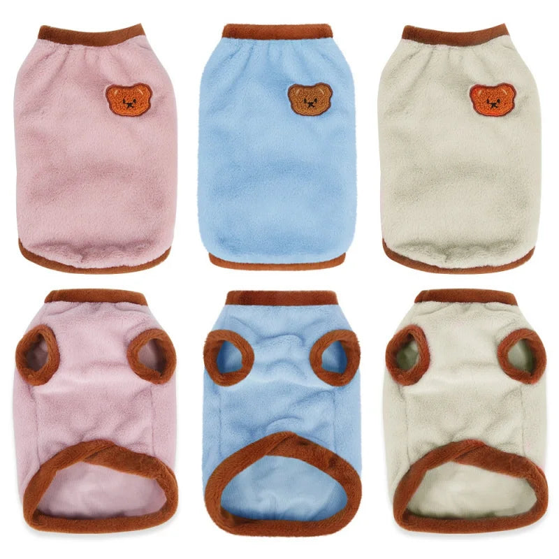 Cozy Winter Cat Apparel - Plush Thermal with Cute Embroidery Outfit