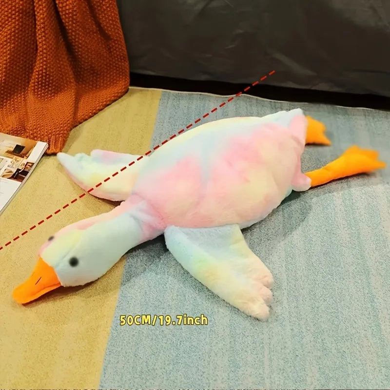 50cm Soft Colorful Duck Plush Toy for Cats Dogs Relax Pet Companion