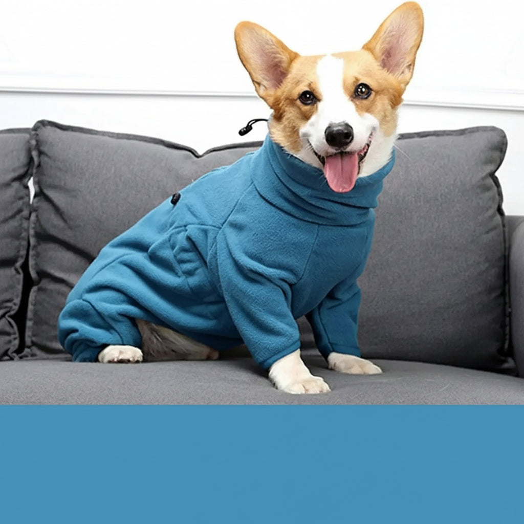 Cozy & Stylish Dog Fleece Pullover Pajamas - Perfect Winter Jacket for Small to Large Dogs