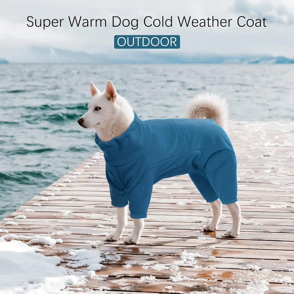 Cozy & Stylish Dog Fleece Pullover Pajamas - Perfect Winter Jacket for Small to Large Dogs