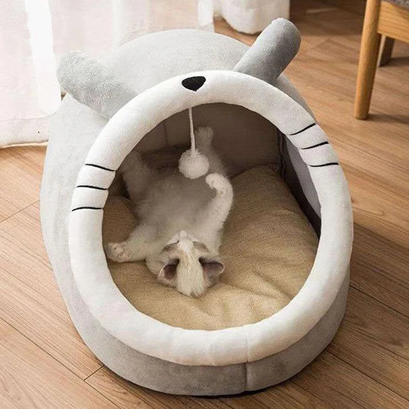 Cat Cave Bed with Removable Washable Pad