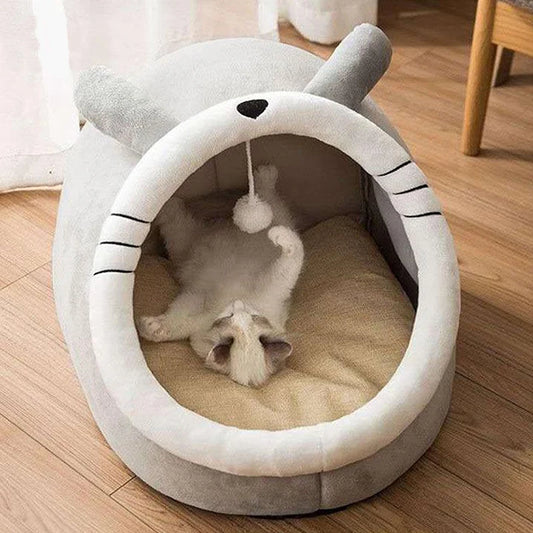Cat Cave Bed with Removable Washable Pad