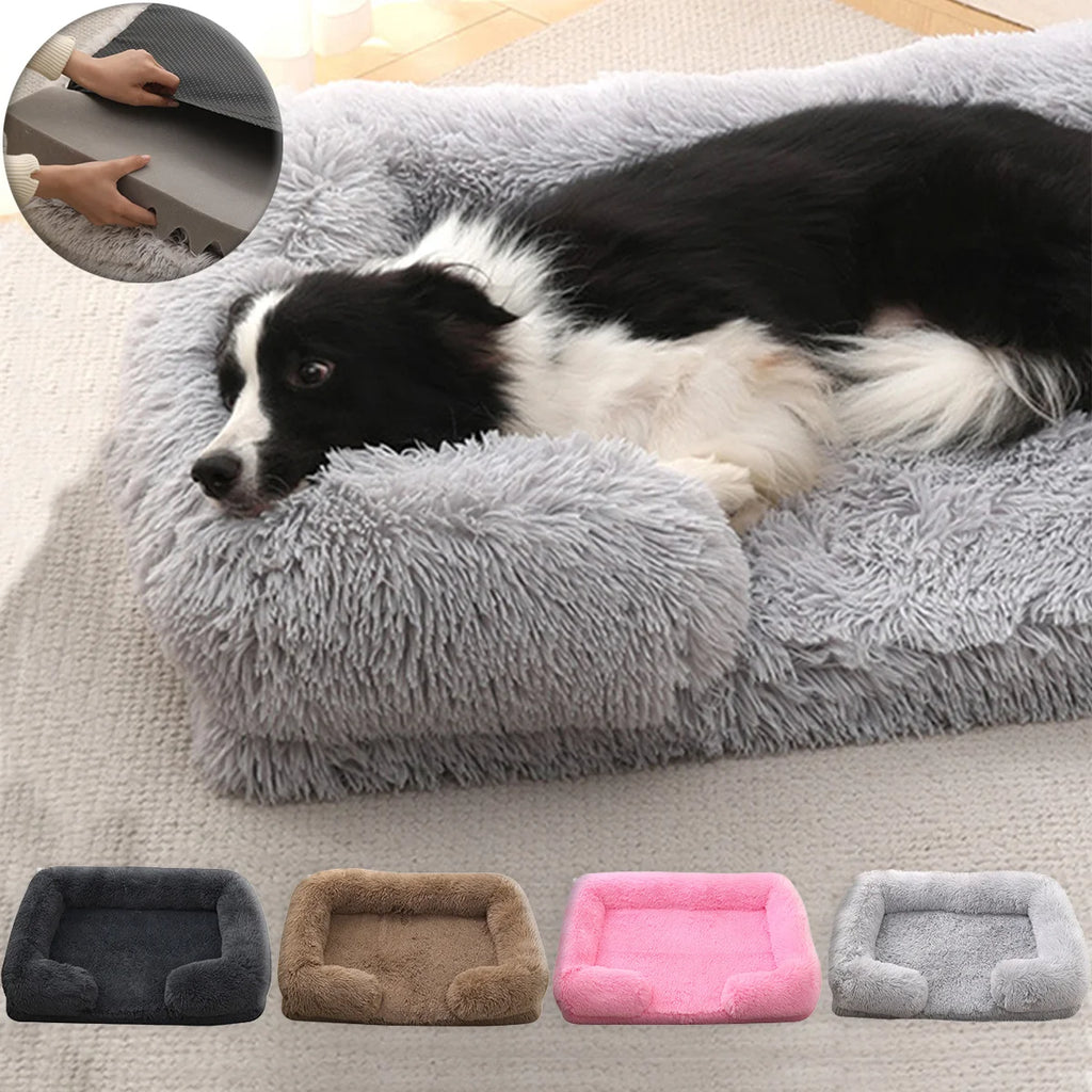 Soothing  Pet Couch Bed with Removable Mat