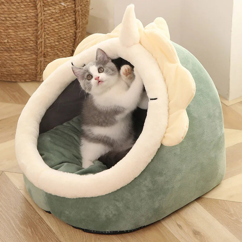 Cat Cave Bed with Removable Washable Pad