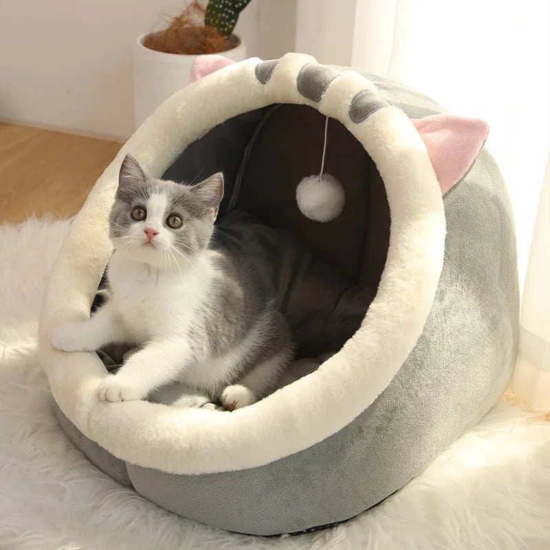 Cat Cave Bed with Removable Washable Pad
