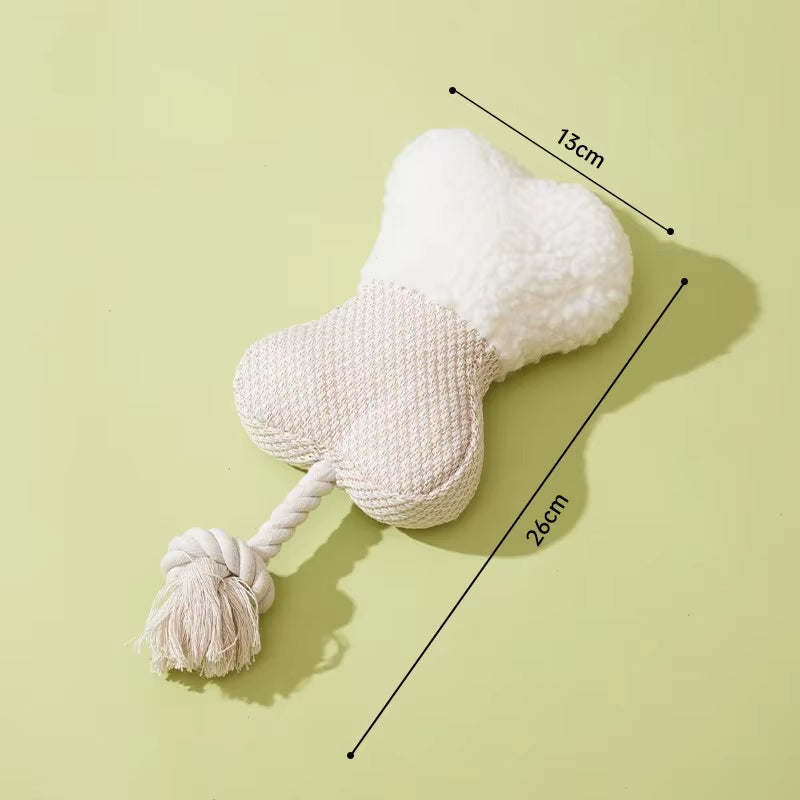 Pet Bite Toy Wear Resistant and Tear Resistant Cotton Rope Peanut Pig Toy Dog Teeth Grinding Cleaning Cartoon Pet Toy