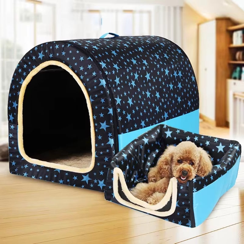 Warm Dog House Cat'S House Lounge for Cats Medium Small Dog Indoor Warm Foldable Washable Puppy Booths Travelling Pet Supplies