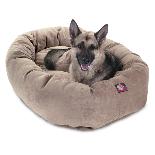 Majestic Pet 52" Velvet Donut Dog Bed – X-Large, Washable